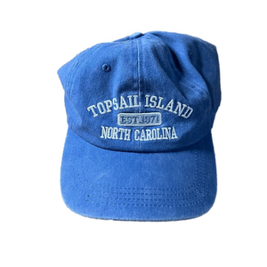 Topsail North Carolina blue hat, one size fits most, great shape